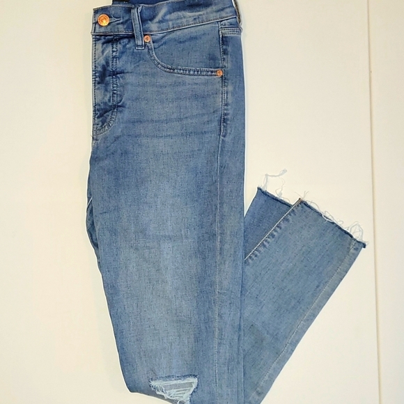 Express Denim - Express womens skinny mid-rise distressed jeans